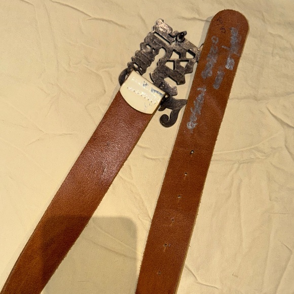 Just Cavalli off white Belt with silver Logo Buckle - Picture 4 of 7